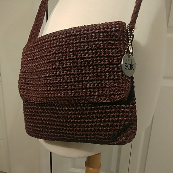 The Sak Handbags - Sak: brown crocheted boho festival crossbody bag